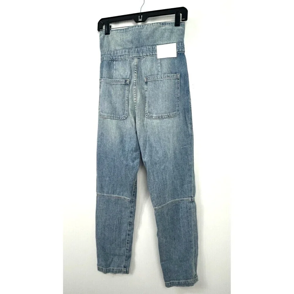 New Jonathan Simkhai‎ Women Size 27 Standard Henley Tie Waist Straight Jean N2